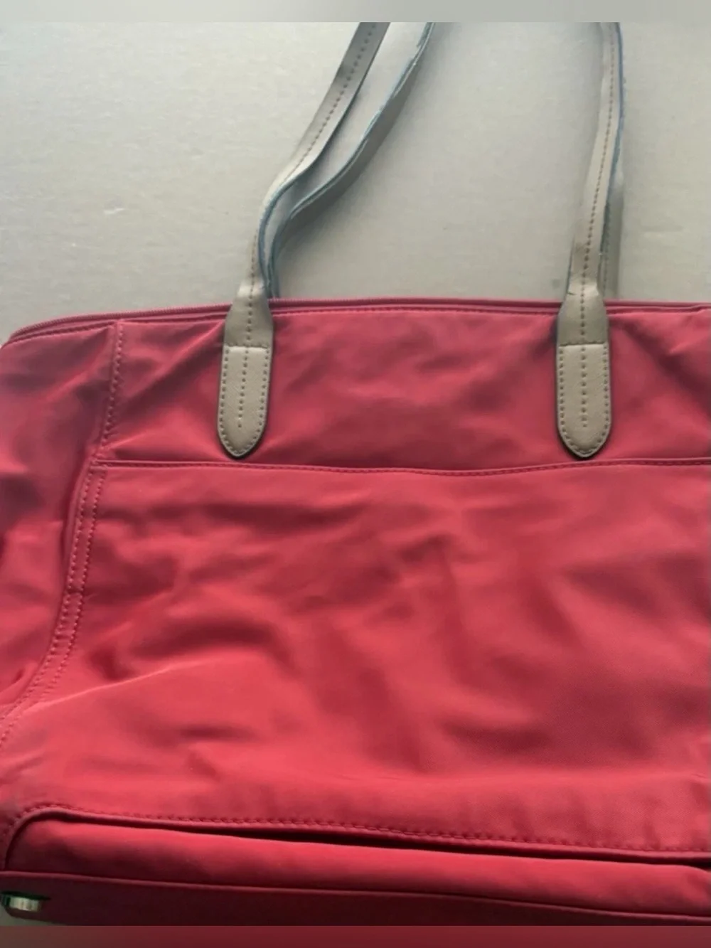 MICHAEL Michael Kors Bag Red Kelsey Large Zip Nylon Tote w/ Luggage Sleeve